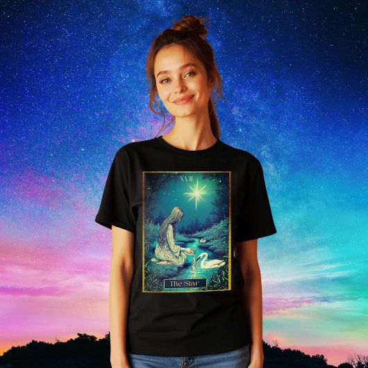 Tarot Kaart Illustratie, De Ster Tri-Blend Shirt