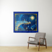 Tarot Kaart Illustratie, De Ster Wandkleed (In Situ (horizontaal))