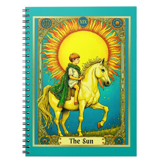 Tarot Kaart Illustratie, De Zon Notitieboek (Voorkant)