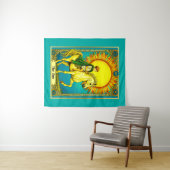 Tarot Kaart Illustratie, De Zon Wandkleed (In Situ (horizontaal))