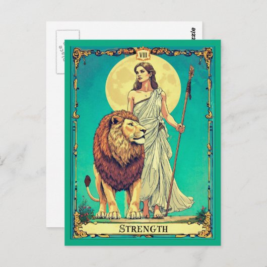 Tarot Kaart Illustratie, Sterkte (Voorkant / Achterkant)
