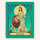 Tarot Kaart Illustratie, Sterkte Dagboek Notitieboek (Voorkant)