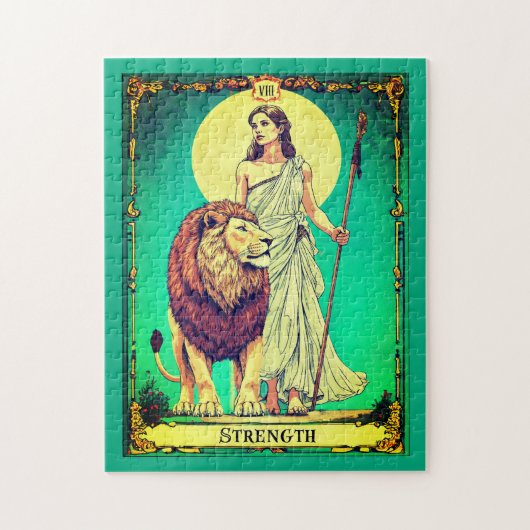 Tarot Kaart Illustratie, Sterkte Legpuzzel (Verticaal)