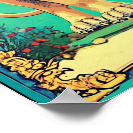 Tarot Kaart Illustratie, Sterkte Poster (Hoek)