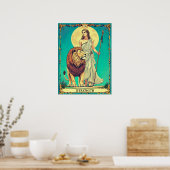 Tarot Kaart Illustratie, Sterkte Poster (Keuken)