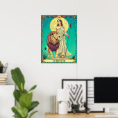 Tarot Kaart Illustratie, Sterkte Poster (Thuiskantoor)