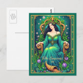 Tarot Kaart Illustration, De Keizerin (Voorkant / Achterkant)