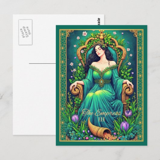 Tarot Kaart Illustration, De Keizerin (Voorkant / Achterkant)