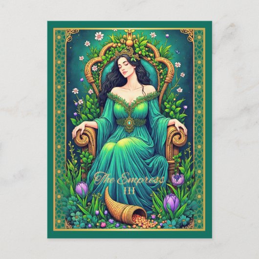 Tarot Kaart Illustration, De Keizerin (Voorkant)