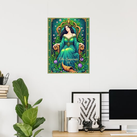 Tarot Kaart Illustration, De Keizerin Poster (Thuiskantoor)