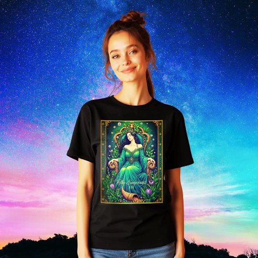 Tarot Kaart Illustration, De Keizerin Tri-Blend Shirt