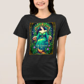 Tarot Kaart Illustration, De Keizerin Tri-Blend Shirt (Voorkant)