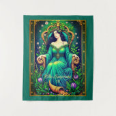 Tarot Kaart Illustration, De Keizerin Wandkleed (Voorkant)