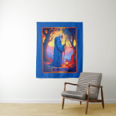 Tarot Kaart Illustration, De kluizenaar Wandkleed (In situ)