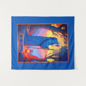 Tarot Kaart Illustration, De kluizenaar Wandkleed (Voorkant (horizontaal))