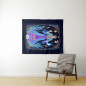 Tarot Kaart Illustration, De tovenaar Wandkleed (In Situ (horizontaal))