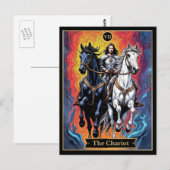 Tarot Kaart Illustration, De wagen (Voorkant / Achterkant)