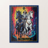 Tarot Kaart Illustration, De wagen Legpuzzel (Verticaal)