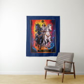Tarot Kaart Illustration, De wagen Wandkleed (In situ)
