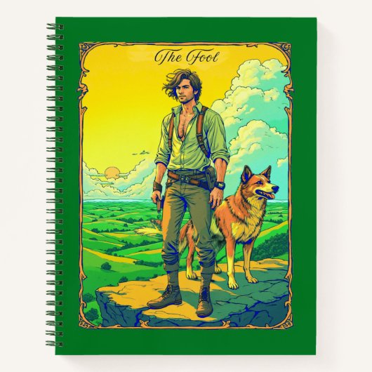 Tarot Kaart Illustration, Het Dwaze Tijdschrift Notitieboek (Voorkant)