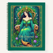 Tarot Kaart Illustration, The Empress Journal Notitieboek (Voorkant)