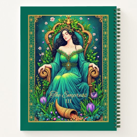 Tarot Kaart Illustration, The Empress Journal Notitieboek (Achterkant)