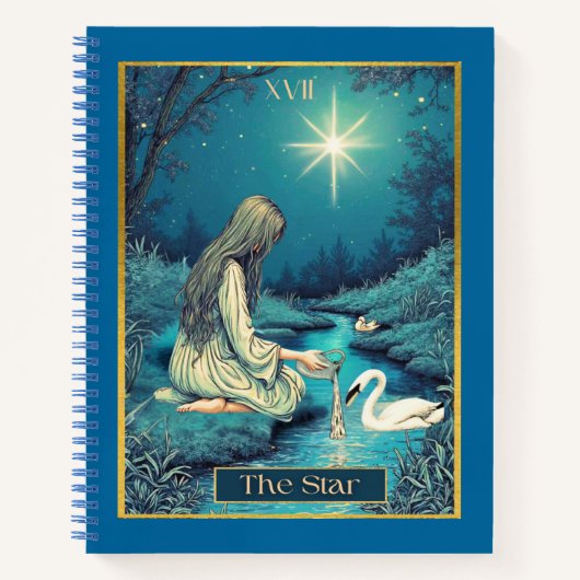 Tarot Kaart Illustration, The Star Journal Notitieboek (Voorkant)