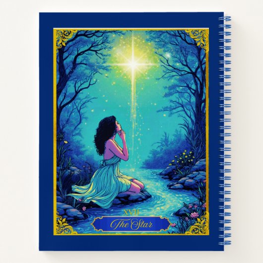 Tarot Kaart Illustration, The Star Journal Notitieboek (Achterkant)