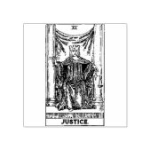 Tarot Kaart: Justitie: gepersonaliseerde tekst Rubberstempel (Afrduk)