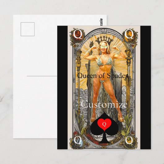 Tarot Kaart Koningin van Schoppen Thunder_Cove (Voorkant / Achterkant)