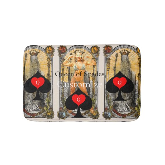 Tarot Kaart Koningin van Schoppen Thunder_Cove Badmat (Voorkant)
