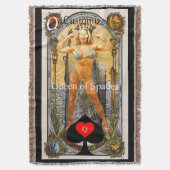 Tarot Kaart Koningin van Schoppen Thunder_Cove Deken (Voorkant Verticaal)