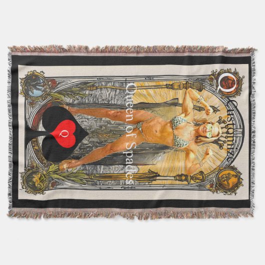 Tarot Kaart Koningin van Schoppen Thunder_Cove Deken (Voorkant)