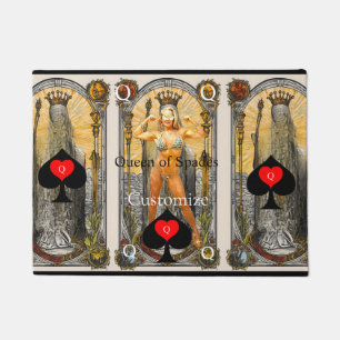Tarot Kaart Koningin van Schoppen Thunder_Cove Deurmat