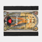 Tarot Kaart Koningin van Schoppen Thunder_Cove Fleece Deken (Voorkant (Horizontaal))