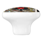 Tarot Kaart Koningin van Schoppen Thunder_Cove Keramische Knop (Zijkant)