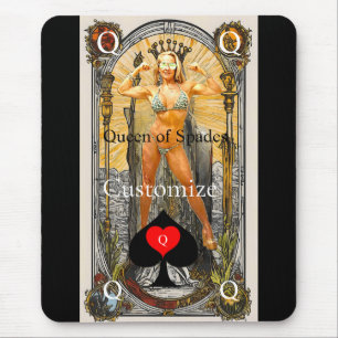 Tarot Kaart Koningin van Schoppen Thunder_Cove Muismat