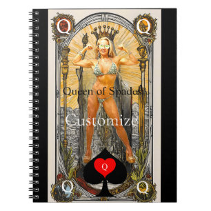Tarot Kaart Koningin van Schoppen Thunder_Cove Notitieboek