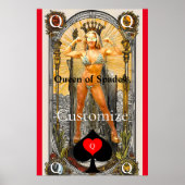 Tarot Kaart Koningin van Schoppen Thunder_Cove Poster (Voorkant)