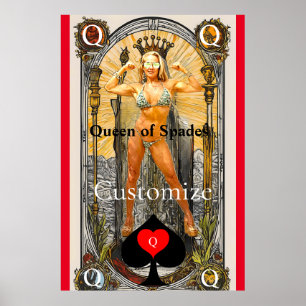 Tarot Kaart Koningin van Schoppen Thunder_Cove Poster
