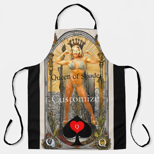 Tarot Kaart Koningin van Schoppen Thunder_Cove Schort (Voorkant)