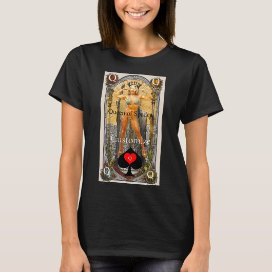 Tarot Kaart Koningin van Schoppen Thunder_Cove T-shirt (Voorkant)
