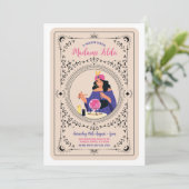 Tarot Kaart Lezing Crystal Ball Party Uitnodigen (Staand voorkant)