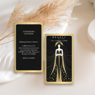 Tarot Kaart make-up kapper estheticus zwart Visitekaartje