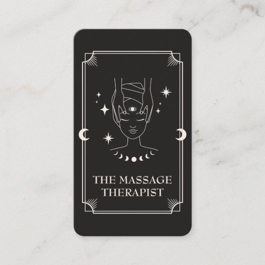 Tarot Kaart Massage Therapeut Visitekaartje (Voorkant)
