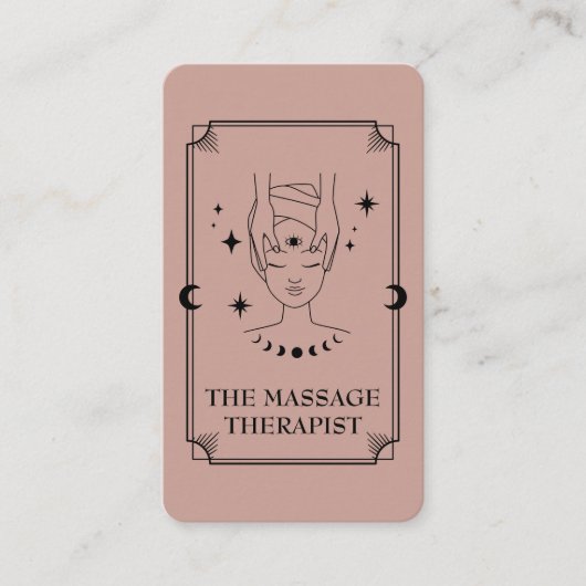 Tarot Kaart Massage Therapeut Visitekaartje (Voorkant)