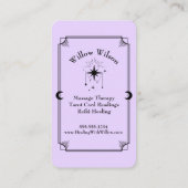 Tarot Kaart Massage Therapeut Visitekaartje (Achterkant)