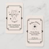 Tarot Kaart Massage Therapeut Visitekaartje (Voorkant / Achterkant)