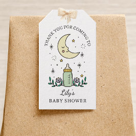 Tarot Kaart Moon Baby shower Dank je wel Cadeaulabel