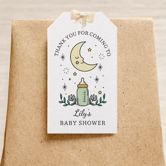 Tarot Kaart Moon Baby shower Dank je wel Cadeaulabel